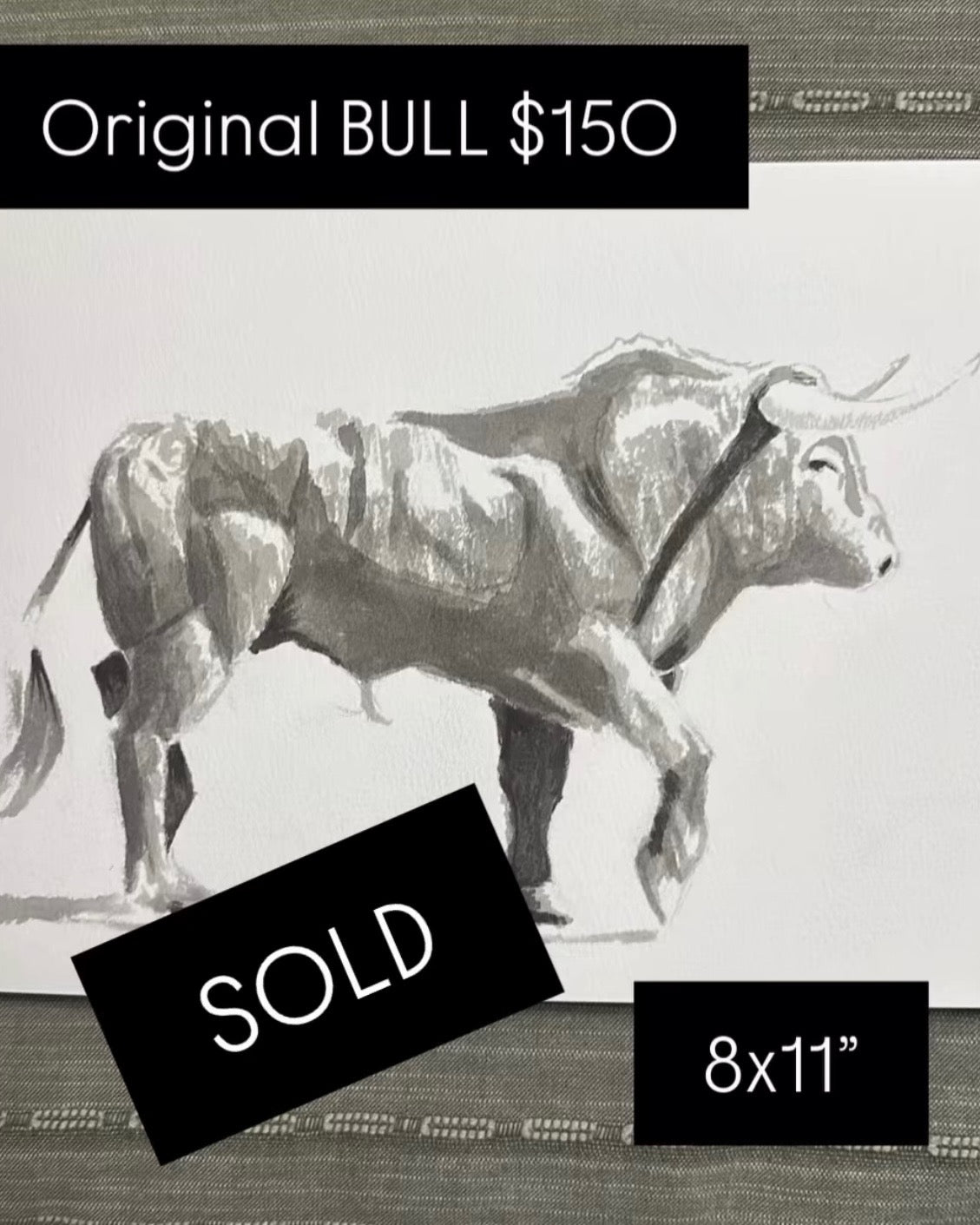 Original Bull Original Bull - Sketch – Johnny Clark Art